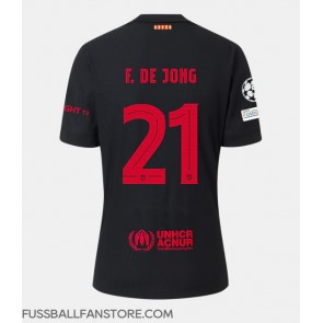 Barcelona Frenkie de Jong #21 Replik Auswärtstrikot 2024-25 Kurzarm